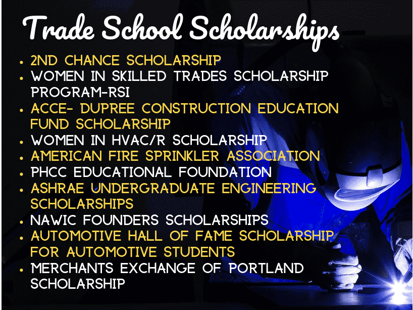 20 Best Scholarships For Trade School Students In 2020
